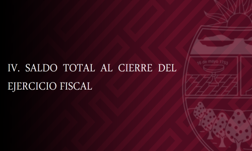 SALDO TOTAL AL CIERRE DEL EJERCICIO FISCAL